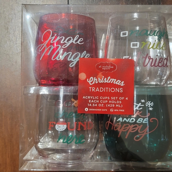 New in Box Set of 4 Wine Cups - Picture 2 of 3